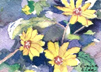 "Summer Daisies" by Eunice Eide, Madison WI - Watercolor